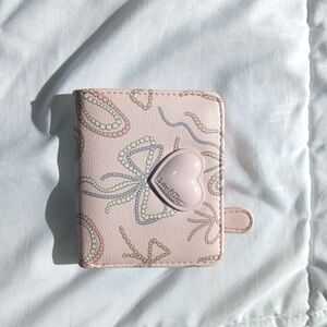 Betsey Johnson Pink Bow Heart Wallet